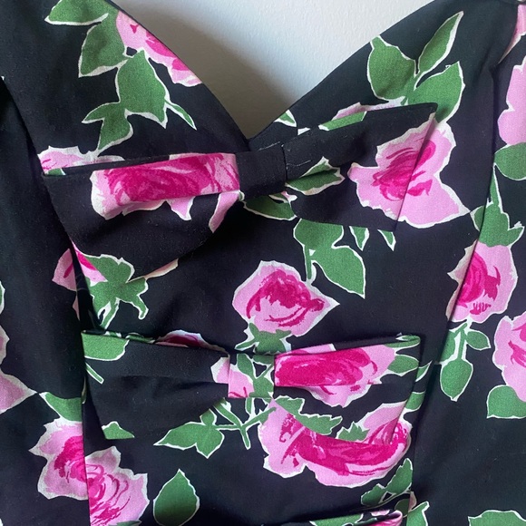Beautiful vintage Floral pink black dress with tulle size 10 women’s - Picture 6 of 9